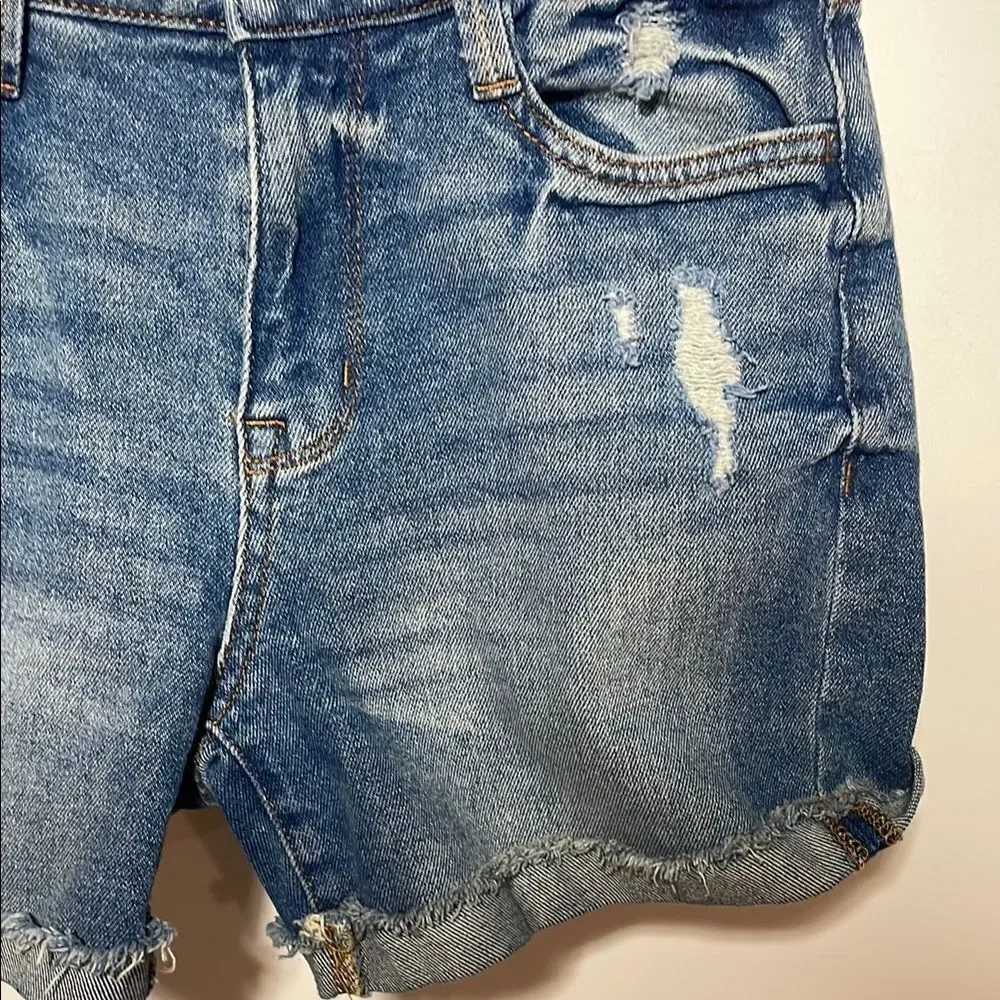 Arizona Jean Company Blue Distressed Jean Shorts - Picture 2 of 7